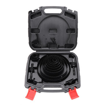Drillpro 19Pcs Hole Saw Cutter Kit with 13Pcs Saw Blades 19-152mm Woodworking Holesaw Cutting Kit Dr