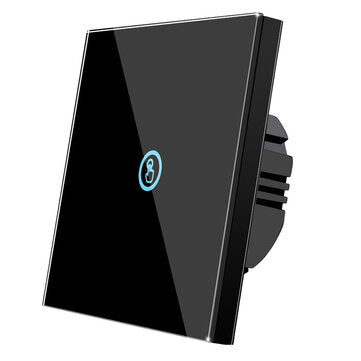 1/2 Way LED Night Indicator Crystal Tempered Glass Touch Screen Wall Light Smart Switch... (TYPE: A)