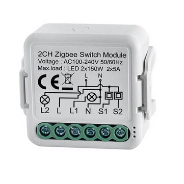 Tuya ZB Two Way Smart Switch Module 110-240V Control Light Switch Controller Automation Module Relay