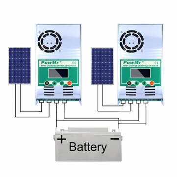 PowMr MPPT 60A Solar Charge and Discharge Controller 12V 24V 36V 48V Auto for Max PV 190VDC Lead Aci
