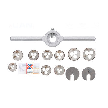 Drillpro 31pcs Multifunction Tap Die Set M1-M2.5 Metric Thread Tap and Die Screw Set External Thread