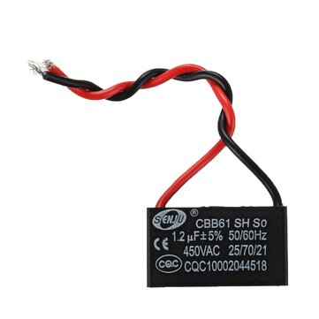 CBB61 3Pcs 1.2UF Starting Capacitance 450V AC Fan Capacitor CBB Motor Run Capacitor