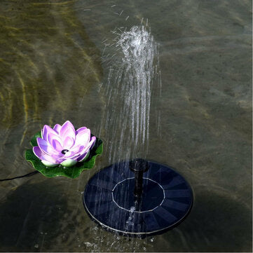 Mini Solar Power Water Fountain Garden Pool Pond Outdoor Solar Panel Bird Bath Floating Water Founta