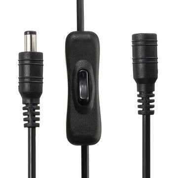10PCS LUSTREON 5.5X2.1mm DC Power Supply Connector Switch Cable for 5050 3528 LED Strip Light