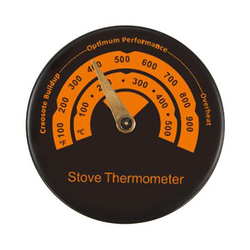 0-500 Magnetic Type Stove Thermometer Flue Pipe Wood Burner Solid Fuel Temperature Gauge