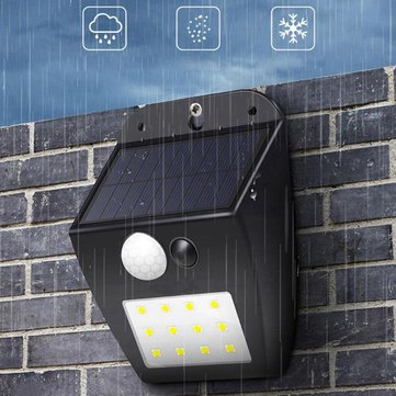 Solar Powered 12 LED PIR Motion Sensor Wall Light Ourdoor Waterproof Garden Courtyard Security Lamp