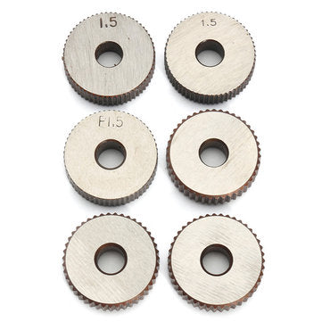 7pcs Knurling Knurler Tool 0.5/1/2mm Pitch Single Wheel Straight Wheel Linear Knurl Set
