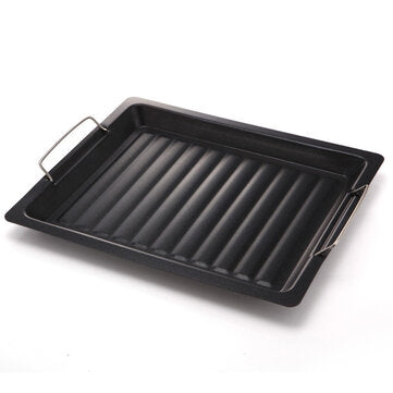 Non-stick Barbecue Frying Grill Pan Outdoor BBQ Skillet Cooking Pancake Plate