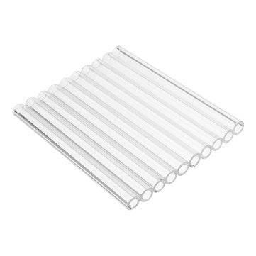 10Pcs Length 100mm OD 10mm 1mm Thick Wall Borosilicate Glass Blowing Tube Lab Factory School Home