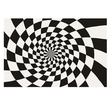 Checkered Optical Illusions Non Slip Area Rug, Durbale Anti-Slip Floor Mat Non-Wo... (SIZE: 50*80CM)