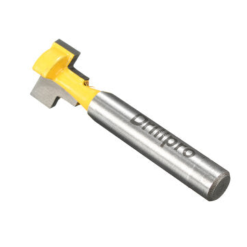 Drillpro RB21 1/4 Inch Shank Yellow T-Slot Cutter Wood Working Router Bit For 1/2 Inch Hex Bolt