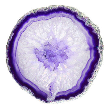 Agate Stone Slice Nightlight Random Color Mineral Rock Geode Druzy Slice LED Night Desk Table Lamp F