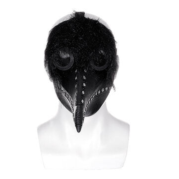 The Plague Doctor Mask Black Latex Gothic Steampunk Bird Beak