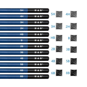 H&B HB-26SSHB 26 Beginner Sketch Wood Pencil Drawing Tool Set Art Painting Set For Student Study