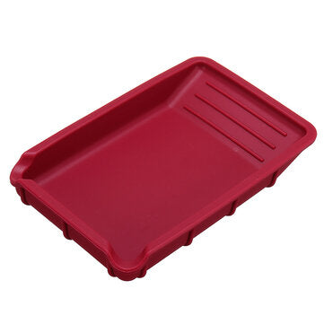 Wnew 4Pcs Silicone Glue Kit Wide/Narrow Brush with Flat Scraper and Glue Tray Woodworking Gluing Kit