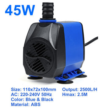 Submersible Water Pump Circulatiion Pump For Pond Aquarium Fish Tank Fountain Water ... (POWER: 45W)