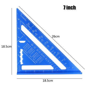 7/12" Metric/Imperia Aluminum Alloy Triangle Angle Protractor Ruler ... (TYPE: METRIC | SIZE: 7INCH)