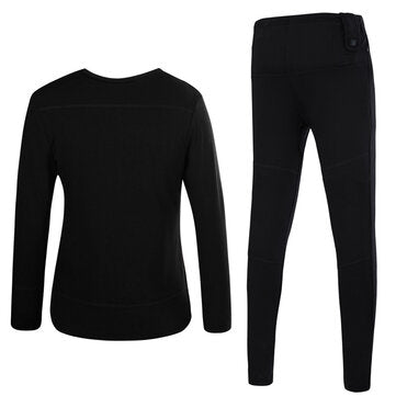 Men Women Electric Heated Underclothes Shirt + Trouser Outdoor Underwear ... (SIZE: S | GENDER: MEN)