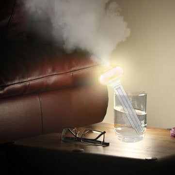 USB Flexible Air Humidifier Mini Telescopic Mist Maker Purifier with Night Light For Car Home Office