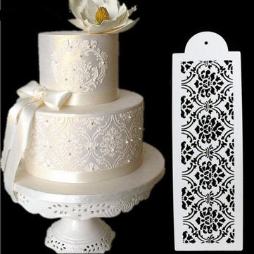 Damask Lace Border Cake Side Cupcake Stencil Sugarcraft Decoration Baking Mould