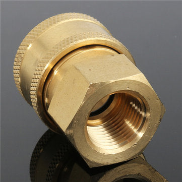 Brass Quick Connect Coupler Pressure Washer Pipe Thread Adapter