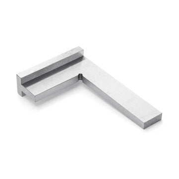 DIN875-2 75 x 50mm Stainless Steel 90 Degree Square Ruler Wide Base Gauge for Woodworking