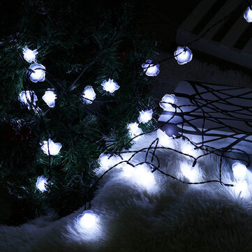 6.5M 30LED Roses Solar LED String Light Outdoor Indoor Ga... (TYPE: 8MODES | LIGHT COLOR: COOLWHITE)