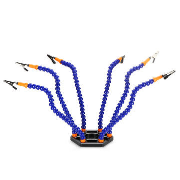 6 Claw Arms Helping Hands Tool Flexible Soldering Holder For Welding Table Clamp