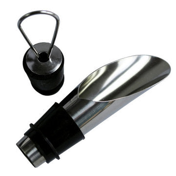 [Optimized version] Circle Joy New Stainless Steel Liquor Spirit Pourer Fast Red Wi-ne Decanter Bott
