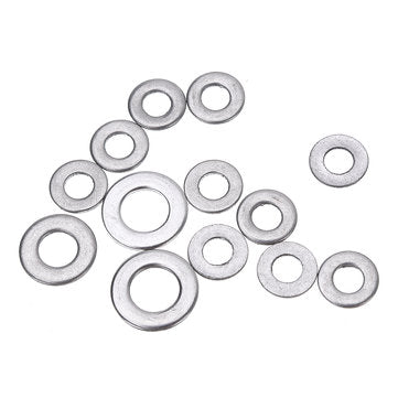 Suleve MXSW4 105Pcs Stainless Steel Gasket O Type Flat Gasket Washer Set m3/4/5/6/8/10