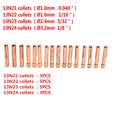 53Pcs TIG Welding Torch Parts Replacement Collet Alumina Cup Fit For WP-9/20/25