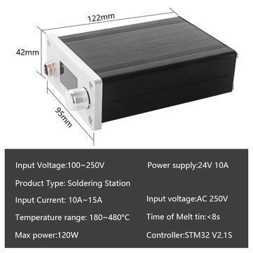 STC T12 OLED Soldering Station Quick Heating Electronic Welding Iron 200-450 100-240V with 9501 H