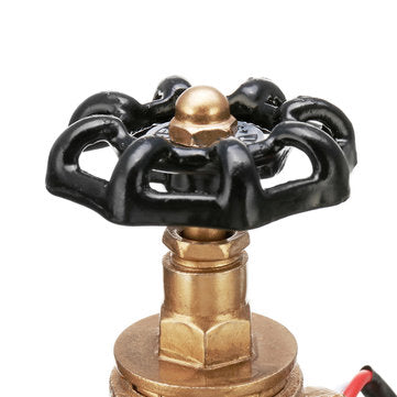 Vintage Steampunk 3/4 Inch Stop Valve Light Switch With Wire Pass Thru Black Iron