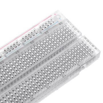 730 Holes Transparent Breadboard Protoboard DIY Kit Universal PCB Circuit Board Solderless