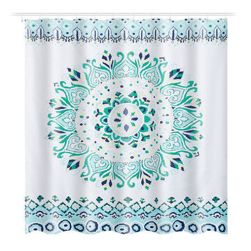 Mandala Waterproof Shower Curtain Non-Slip Rug Toilet Cover Bath M... (TYPE: 180X180CMSHOWERCURTAIN)