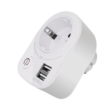 Bakeey 2.1A Dual USB Charger Adapter Smart Socket Shell EU Plug For iPhone 8 Plus XS 11Pro Huawei P3