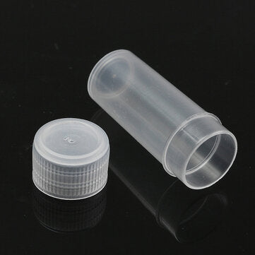 50PCS 5ml Plastic Sample Small Bottle Vial Storage Container Test Tube for Lab