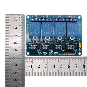 5pcs 5V 4 Channel Relay Module PIC ARM DSP AVR MSP430 Blue Geekcreit for Arduino - products that wor