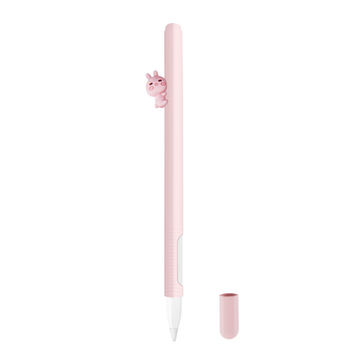 Cute Silica Gel Pen Case for Apple Pencil Anti-fall Magnetic Split Pen... (COLOR.: PINK | NO.: NO.2)