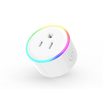 XS-SSA06 AC100-240V 10A US Plug WIFI Control Socket Wireless Timer Switch Outlet With RGB LED Light