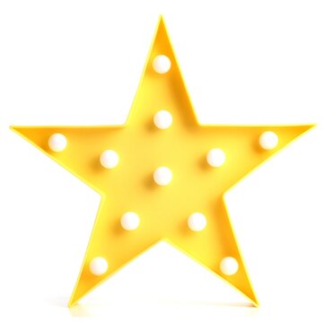 Cute LED Five-Pointed Star Night Light for Baby Kids Bedroom Home Decor (COLOR.: YELLOW)