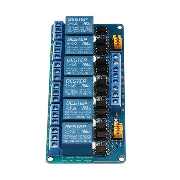 6 Channel 5V Relay Module High And Low Level Trigger BESTEP for Arduino - products that work with of