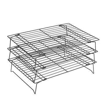 Bakeey Stainless Steel Three-layer Folding Baking Cooling Rack Biscuit Rack Drying Net Baking Applia