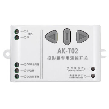 AC220V Two-way Remote Control Switch Projection Screen Controller Motor Forward and Reverse Up and D