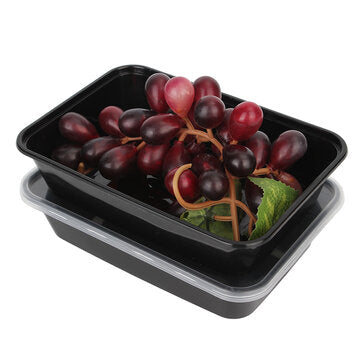 10pcs 16oz Meal Prep Containers Food Storage Reusable Microwavable Plastic Box Lunch Bags