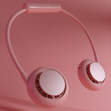 Bakeey Personal Fan Hand Free Neck Fan Bladeless Fan - USB Rechargeable Portable He... (COLOR: PINK)