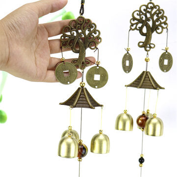 Wind Chimes Alloy Pendant Hanging Ornament Home Outdoor Garden Fortune Tree