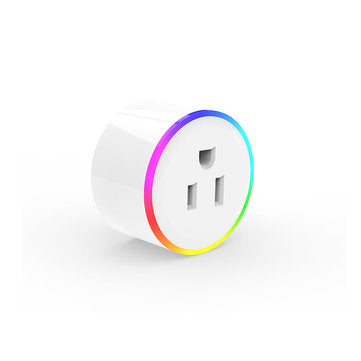 XS-SSA06 AC100-240V 10A US Plug WIFI Control Socket Wireless Timer Switch Outlet With RGB LED Light