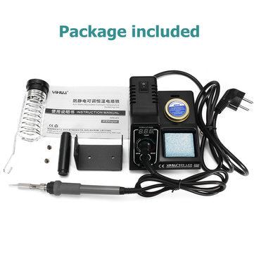 YIHUA 926 LED 220V 60W Soldering Welding Iron Station Tip Cleaner Paste Holder Adjustable EU Plug