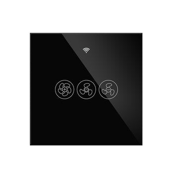 MoesHouse Black WiFi+RF433 Smart EU Ceiling Fan Switch Smart Life/Tuya App 2/3 Way Control Wireless